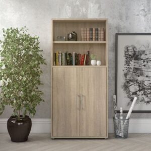 Regał biurowy dąb sonoma mat 89 x 40 x 185 cm Prima