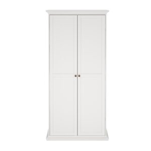 Szafa dwudrzwiowa biała mat 96 x 201 cm Paris