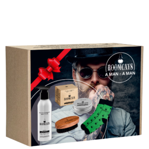 Zestaw prezentowy ROOMCAYS – Szampon do brody, balsam, kartacz, skarpetki
