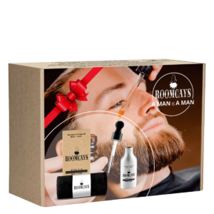 Zestaw prezentowy ROOMCAYS – Olejek do brody, ręcznik do twarzy