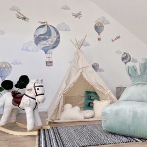 Uszata pufa siedzisko z oparciem Funny Bunny VELVET – Miętowa