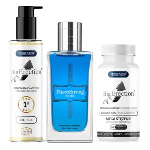 PheroStrong for Men 50 ml + BigErection kaps. + BigErection żel