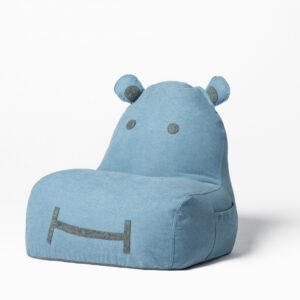 Pufa siedzisko Hippo Soft – Niebieska