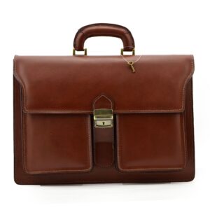 Męska skórzana teczka do pracy aktówka duża