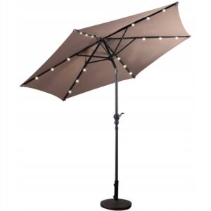 Parasol ogrodowy z diodami solarnymi led 270 cm