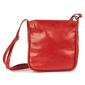 Torebka skórzana damska listonoszka DAN-A T124 czerwona