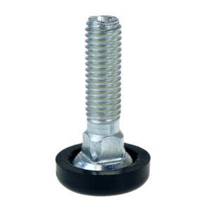 Stopka do mebla M8 x 30 mm, nacięcie PZD + klucz, czarna