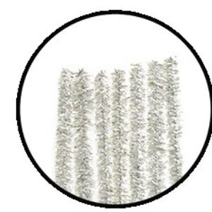 Druciki kreatywne srebrne metalizowane 40szt