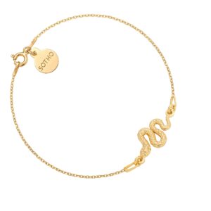 Złota bransoletka z wężem