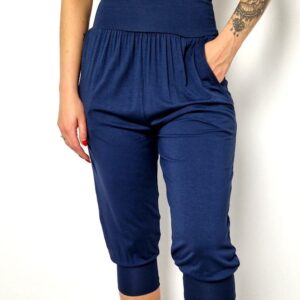 Spodnie alladynki krótkie granatowe