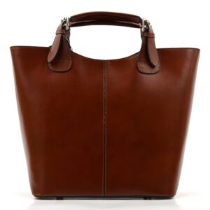 Piękna stylowa duża damska shopperbag skórzana