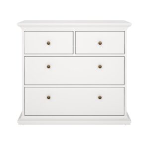 Komoda z szufladami biała mat 96 cm Paris