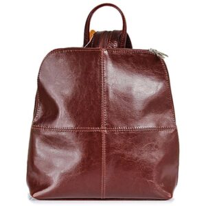 DAN-A T65 koniakowy plecak skórzany damski