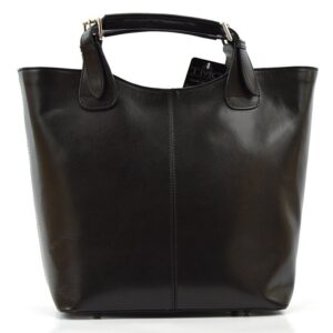 Piękna stylowa duża damska shopperbag skórzana