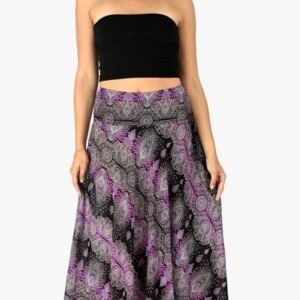 Rozkloszowana długa spódnica orientalny wzór