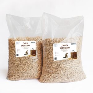 AnimaxKot  DREWNIANY PELLET 6mm DLA KOTA KRÓLIKA ŚWINKI 15KG JASNY ODPYLONY zestaw 2x15kg ( 30kg)