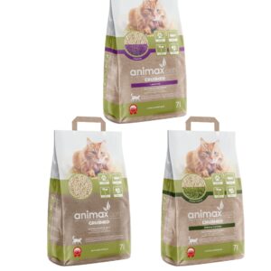 21 litrów AnimaxKot żwirek zbrylający Zestaw testowy MIX 3 opakowania