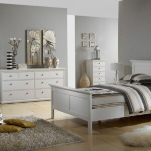 Komoda z szufladami biała mat 184 cm Paris