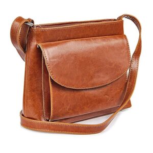 Torebka skórzana damska listonoszka DAN-A T34 camel