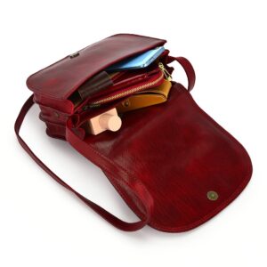 Listonoszka skórzana półksiężyc klasyczna torebka