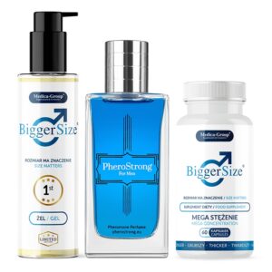 PheroStrong for Men 50 ml + BiggerSize kaps. + BiggerSize żel