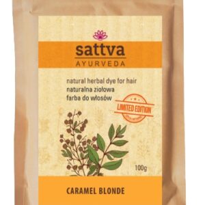 SATTVA NATURALNA FARBA ZIOŁOWA DO WŁOSÓW  KARMELOWY BLOND EDYCJA LIMITOWANA 100g