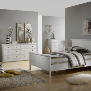 Komoda z szufladami biała mat 62 cm Paris