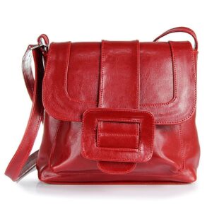 Torebka skórzana damska listonoszka DAN-A T12 czerwona