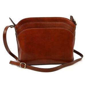 Skórzana damska elegancka listonoszka przez ramię