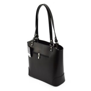 Skórzana torebka na ramię z licowej skóry shopper