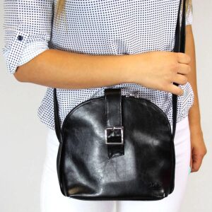 Torebka skórzana damska listonoszka DAN-A T29 czarna