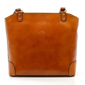 Skórzana torebka na ramię z licowej skóry shopper