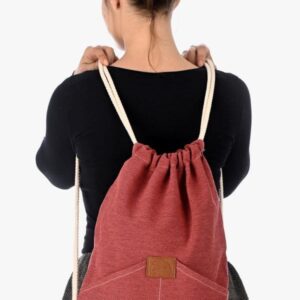 Plecak worek z kieszeniami czerwony