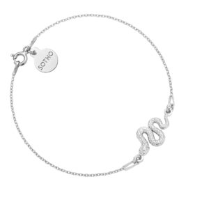 Srebrna bransoletka z wężem