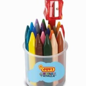 Trójkątne kredki świecowe 24kol.+temperówka