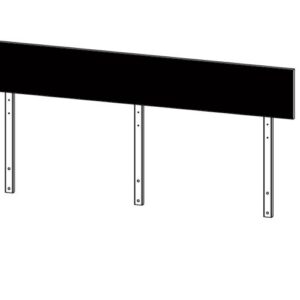 Zagłówek do łóżka czarny 180×200 cm Style