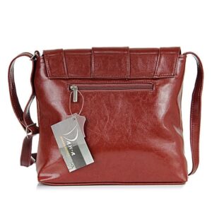 Torebka skórzana damska listonoszka DAN-A T30 koniakowa