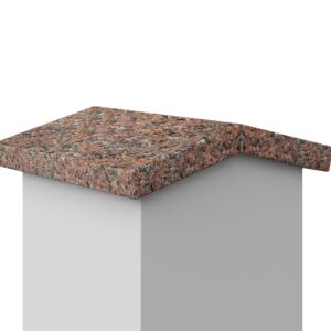 Daszek dwuspadzisty klejony granitowy Bohus Red 2cm PŁOMIEŃ