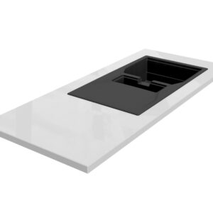 Blat kuchenny z konglomeratu kwarcowego Crystal White 2cm