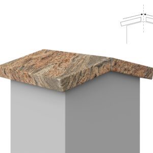 Daszek dwuspadzisty klejony granitowy Juparana 2cm