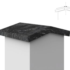 Daszek dwuspadzisty klejony granitowy Markino Silver 2cm