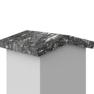 Daszek dwuspadzisty klejony granitowy Titanium Silver 2cm