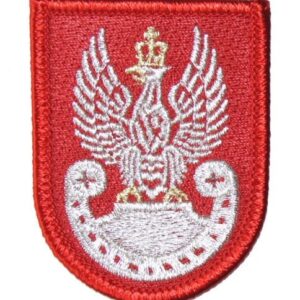 Orzełek Żandarmerii Wojskowej do beretu szkarłatnego – haft komputerowy