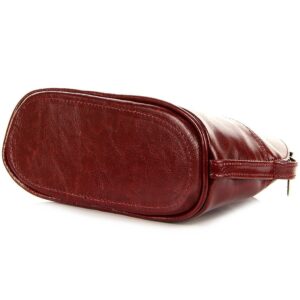 Torebka skórzana damska listonoszka DAN-A T97 bordowa