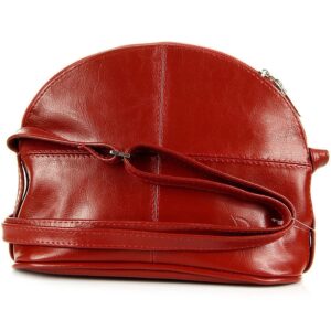 Torebka skórzana damska listonoszka DAN-A T97 czerwona