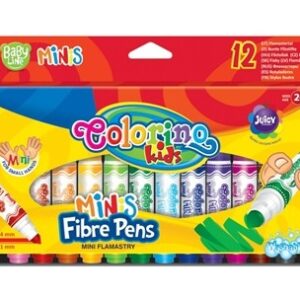 Mini Flamastry Zmywalne 12 kol