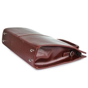 Skórzana damska aktówka DAN-A T19 koniakowa