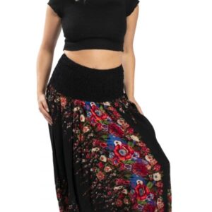 Spodnie haremki wzorzyste czarne