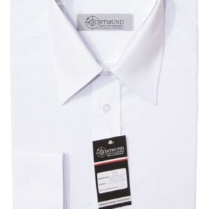Koszula biała, gładka – długi rękaw, męska