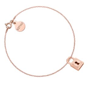 Bransoletka z kłódką z różowego złota